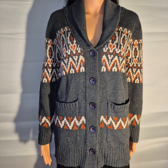 DOCKERS stylish Long sweater, button front, large pockets, Large NWT - Picture 2 of 16